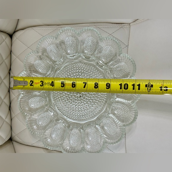 INDIANA GLASS Hobnail Deviled Egg Plate Vintage - Picture 4 of 8